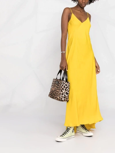 Essentiel Antwerp Slip Maxi Dress In Yellow