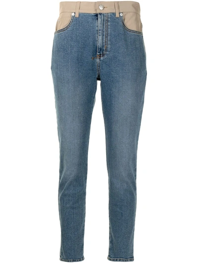 Alexander Mcqueen Panelled Skinny Jeans In Blue