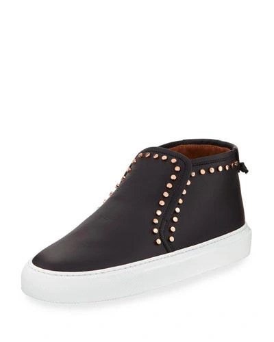 Givenchy Studded Leather High-top Sneaker, Black