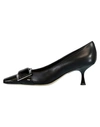 Sergio Rossi Square Toe Buckle Pump - Atterley In Black