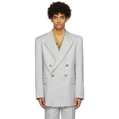 Han Kjobenhavn Grey Boxy Suit Blazer In Off White