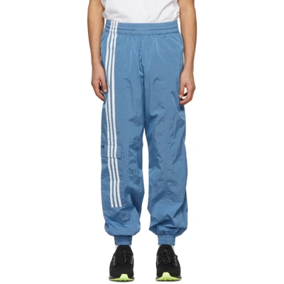 Adidas X Ivy Park Blue Nylon Track Trousers In Light Blue
