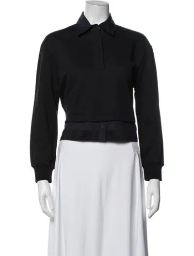 Pre-owned 3.1 Phillip Lim Long Sleeve Polo In Black