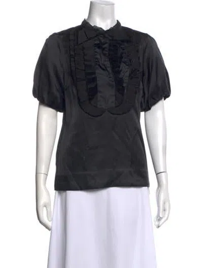 Pre-owned 3.1 Phillip Lim Short Sleeve Blouse In Black