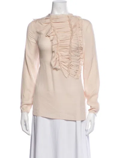Pre-owned 3.1 Phillip Lim Silk Mock Neck Blouse In Pink