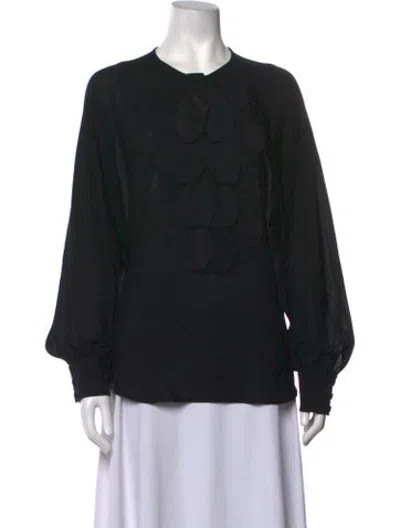 Pre-owned 3.1 Phillip Lim Silk Tie Neck Blouse In Black