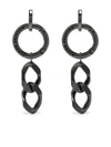 Heron Preston Chain Pendant Earrings In Black