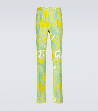 Tom Ford Men's Atticus Californian Floral Trousers In Wht Fan
