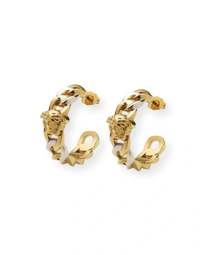 Versace Medusa Chain Earrings, Female, Gold, One Size
