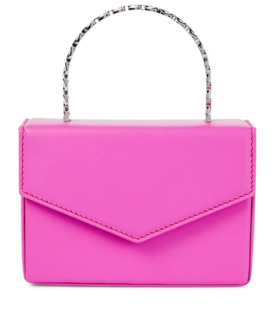Amina Muaddi Super Amini Pernille Handbag In Pink