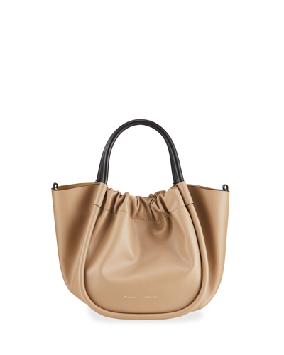 Proenza Schouler Ruched Top Handle Tote Bag In Light Taupe 2078
