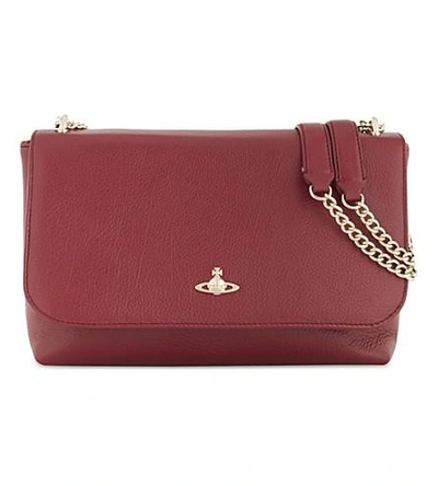 Vivienne Westwood Balmoral Leather Cross-body Bag In Red