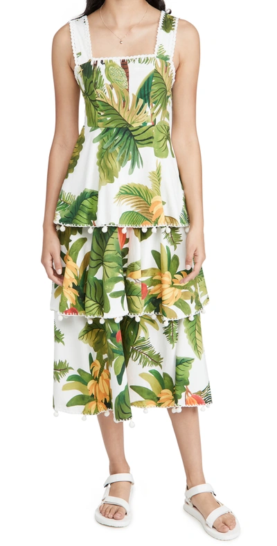farm rio white green dress Farm Rio