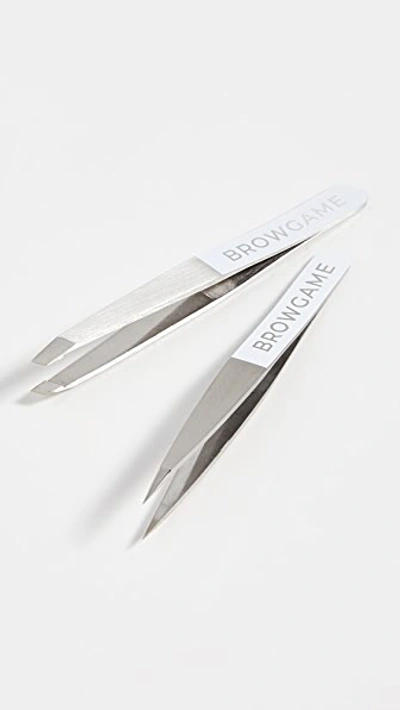 Shopbop Home Shopbop @home Duo Pack Pointed+slanted Original Tweezer In White