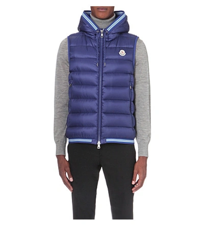 Moncler Amiens Quilted Shell Gilet In Bright Blue | ModeSens