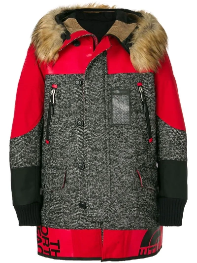 Junya Watanabe Comme Des Garcons The North Face Parka In Black White Red
