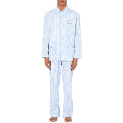 Derek Rose Bengal Stripe Pyjama Set In Nero