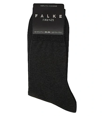 Falke Firenze Cotton Socks In Anthracite