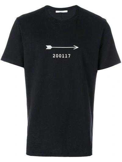 Givenchy Black Arrow & Show Date T-shirt In Nero