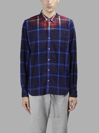 Sacai Dip-dyed Checked Cotton-flannel Shirt In Multicolor