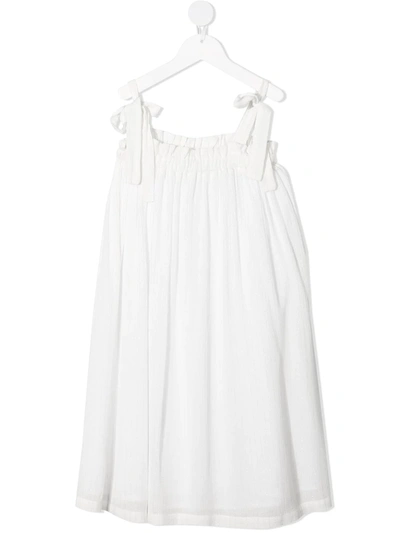Andorine Teen Ruffled Midi Dress In White