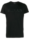 Balmain Raised Logo T-shirt In Black