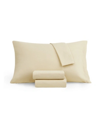 Jessica Sanders Microfiber 4 Pc. Sheet Set, King, Created For Macy's In Wheat