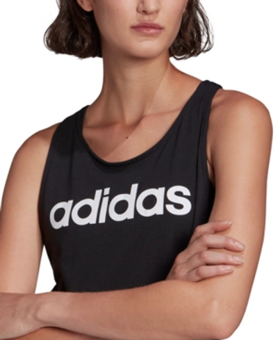 Adidas Originals Adidas Women's Loungewear Essentials Logo Loose Tank Top In Black/white