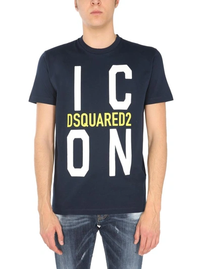Dsquared2 T-shirt With Logo In Blue