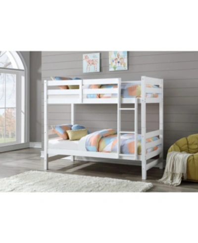 Acme Furniture Ronnie Twin Over Twin Bunk Bed In White