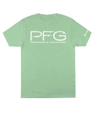 Columbia Men's Pfg Hooks Short Sleeve T-shirt In Light Green