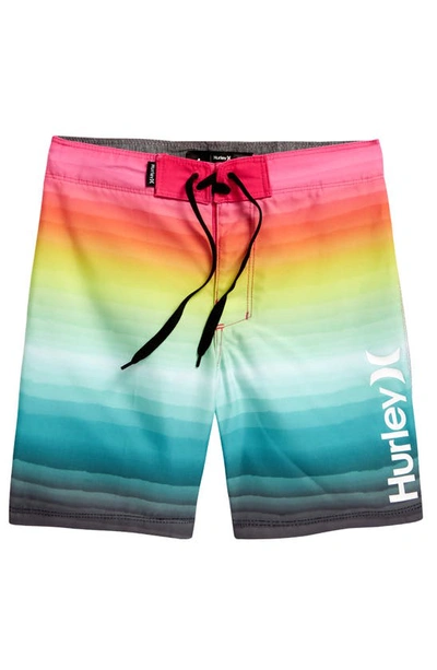 Hurley Kids' Spray Blend Board Shorts In Digital Pink