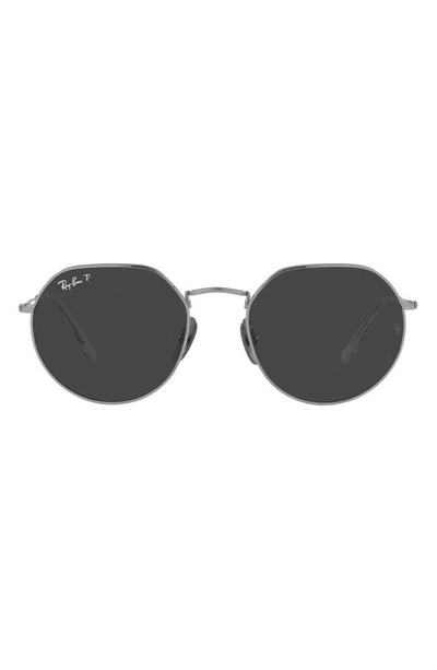Ray Ban 53mm Irregular Butterfly Sunglasses In Black