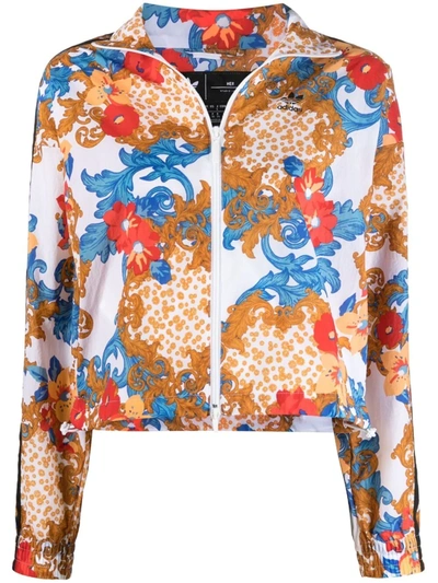 Adidas Originals X Her Studio Floral Print Track Jacket In Neutral