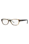 Tory Burch 51mm Rectangular Optical Glasses In Yel Tort