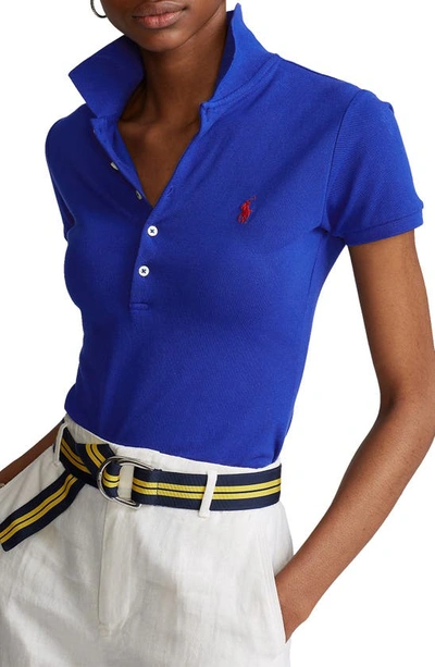 Polo Ralph Lauren 百搭休闲经典小logo短袖女式polo衫211505654 In Dark Blue