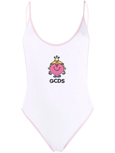 Gcds Little Miss Princess Swimsuit In White