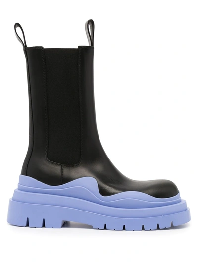 Bottega Veneta Women's The Tire Leather Ankle Boots In Schwarz
