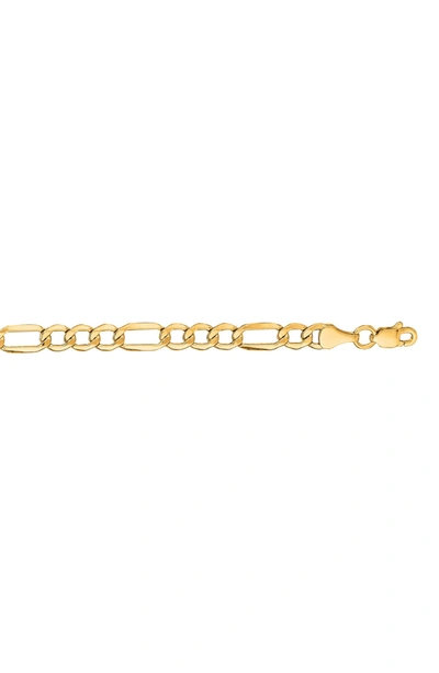 Karat Rush 14k Gold Light Figaro Chain Necklace In Yellow