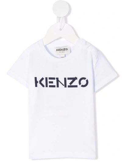 Kenzo White T-shirt For Baby Kids With Logo