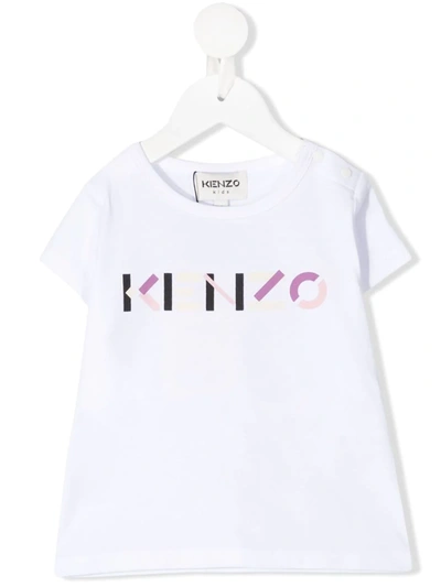 Kenzo Babies' Logo-print T-shirt In White