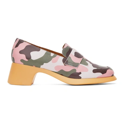 Im Sorry By Petra Collins Green & Pink Camper Edition Camo Loafers In Pink/green