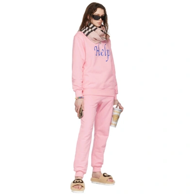 Im Sorry By Petra Collins Ssense Exclusive Pink 'help' Sweatshirt & Lounge Pant Set