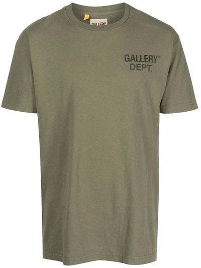 Gallery Dept. Logo-print Crew Neck T-shirt In Green