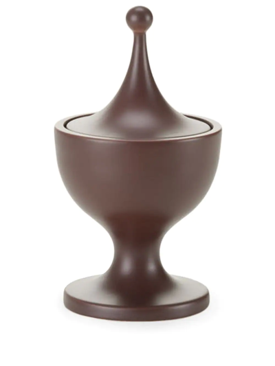Vitra Pointed Ceramic Container In No. 2, Dark Aubergine