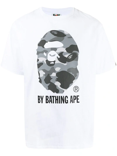 A Bathing Ape Logo-print Short-sleeved T-shirt In White