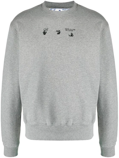 Off-white Men's Omba025s21fle0050845 Grey Cotton Sweater