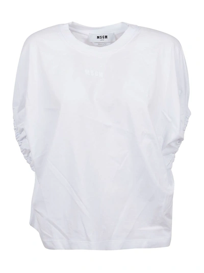 Msgm Women's White Cotton T-shirt