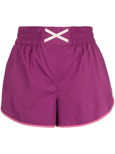 Marchesa Althea High-waisted Shorts In Pink