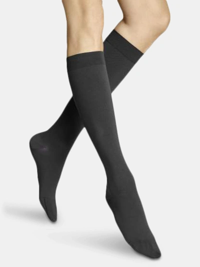 Item M6 Opaque Knee High Socks In Black